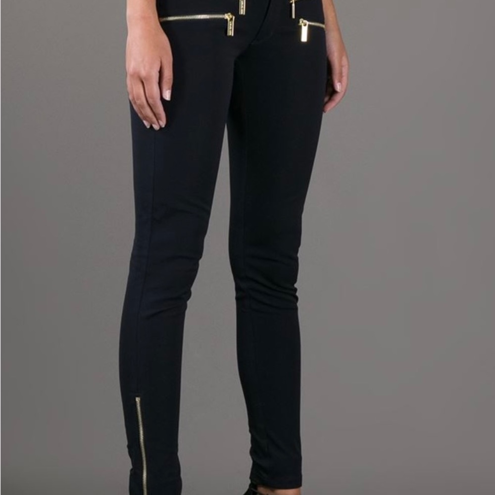 Michael Michael Kors silver zipper pants